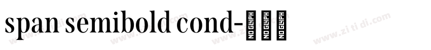 span semibold cond字体转换